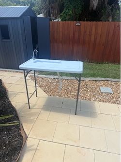 Portable fish cleaning table