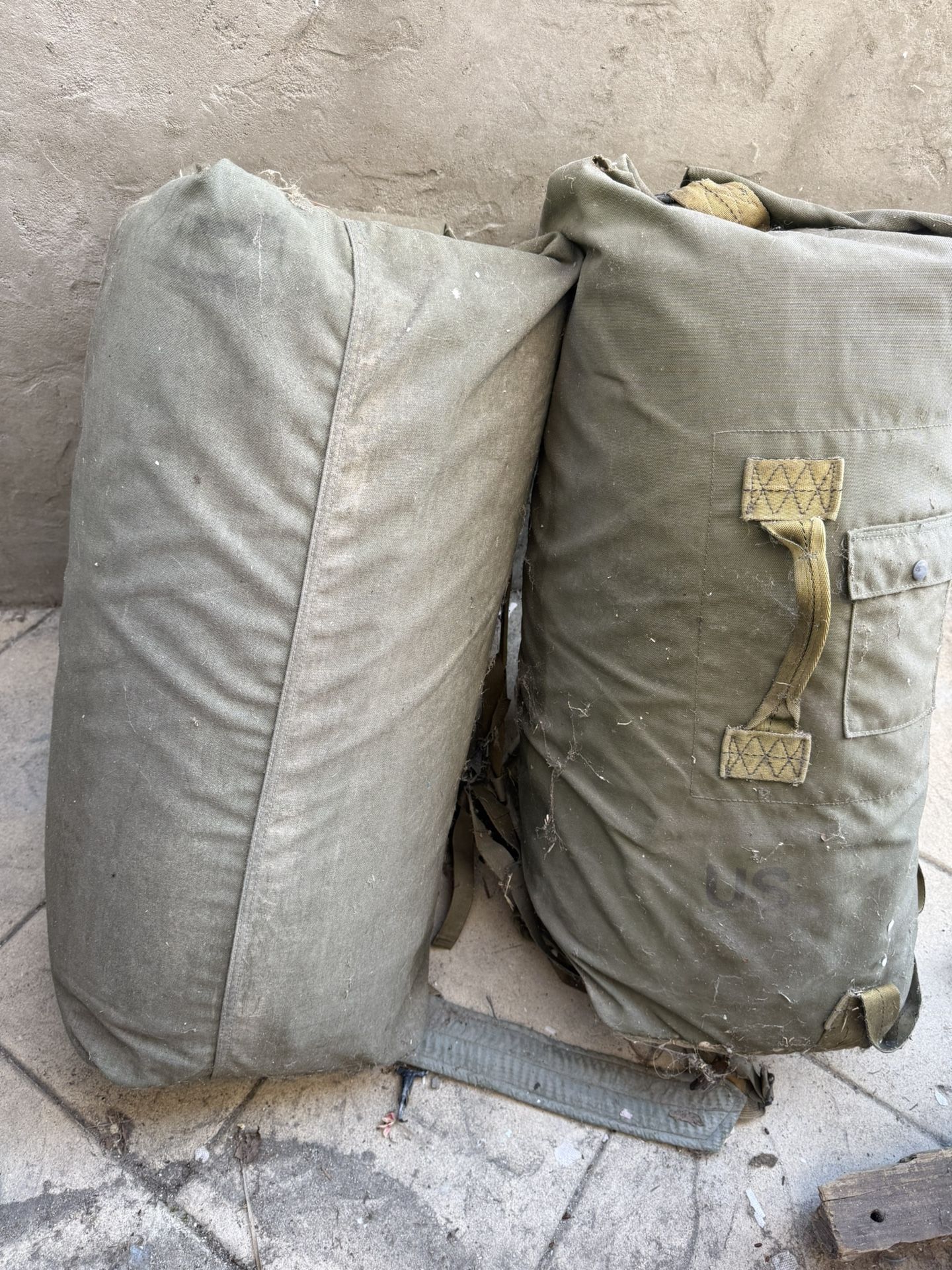 2 Army Duffle Bags Free