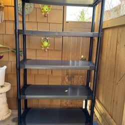 five tier plastic storage