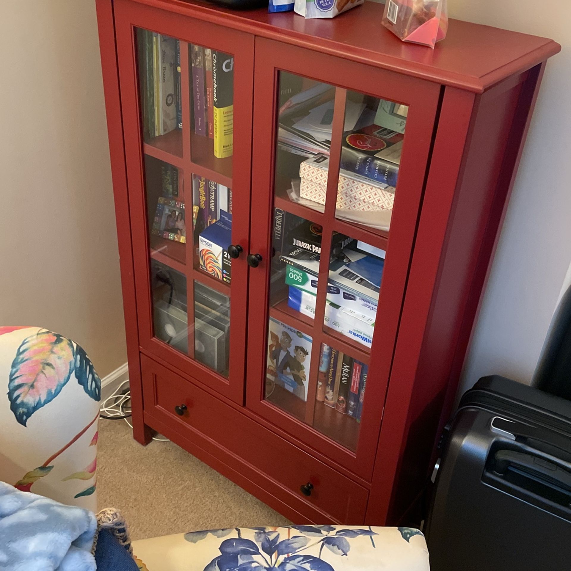 Bookcase With Doors And Drawer