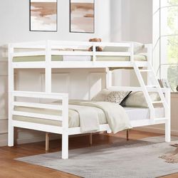 Twin Over Full Bunk Bed — White Wood — NEW IN BOX 