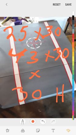 Hand painted drop leaf table