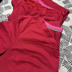 Red scrub set