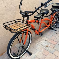 🚲 Fat Tire 7-Speed TANDEM Bike Beach Cruiser Style With Add Ons. 