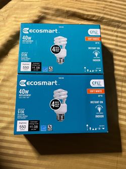 CFL Light Bulbs - Soft White 8 Pack