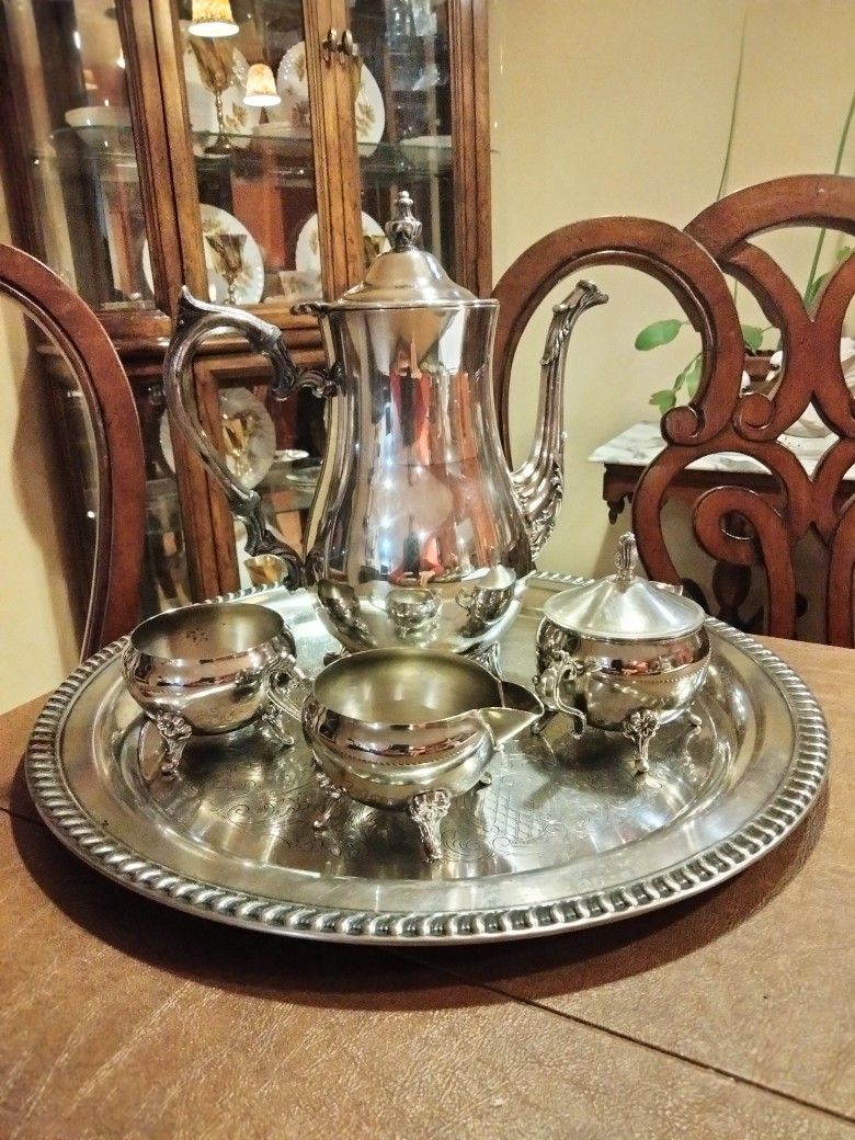 Silver plated tea set