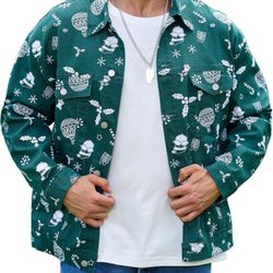 Large: Jean Jacket Men Trucker