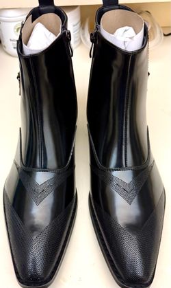 NEW Men’s Size 11 POTENCE STAR Black Buckle Chelsea Dress Boots