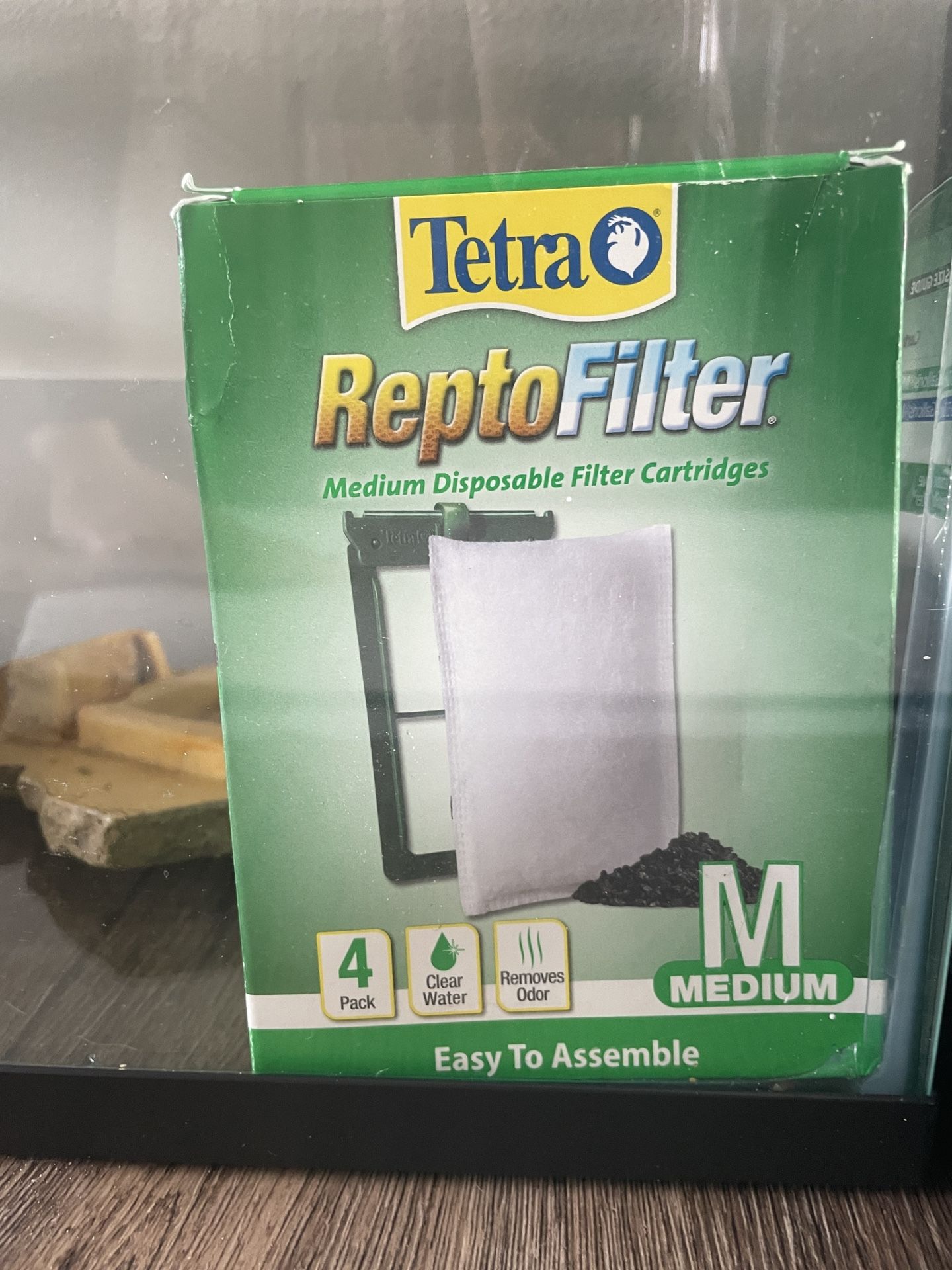 10G Aquarium w/ LED Lid, Reptofilter Waterfall