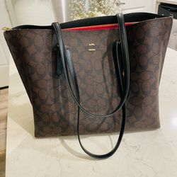 Coach Purse Brown Logo