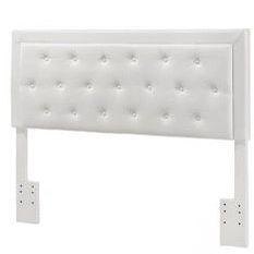 White Faux Leather Headboard with Tufts for Full and Queen Beds