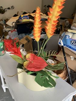 Artificial flower in vase