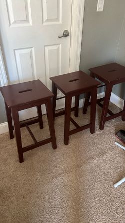 3 Piece wooden stools