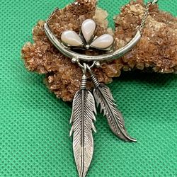 Southwestern Sterling Muscle Shell Necklace 
