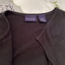 Women’s Hilard And Hudson Sweater Clip Up Long Sleeve Large Black