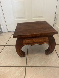 Small Solid Wood Asian Style Side Table
