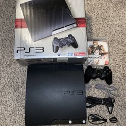 SONY PLAYSTATION 3 PS3 CONSOLE WITH VIDEO GAME & CONTROLLER 