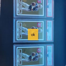 3 PSA Graded Tom Brady Card's 