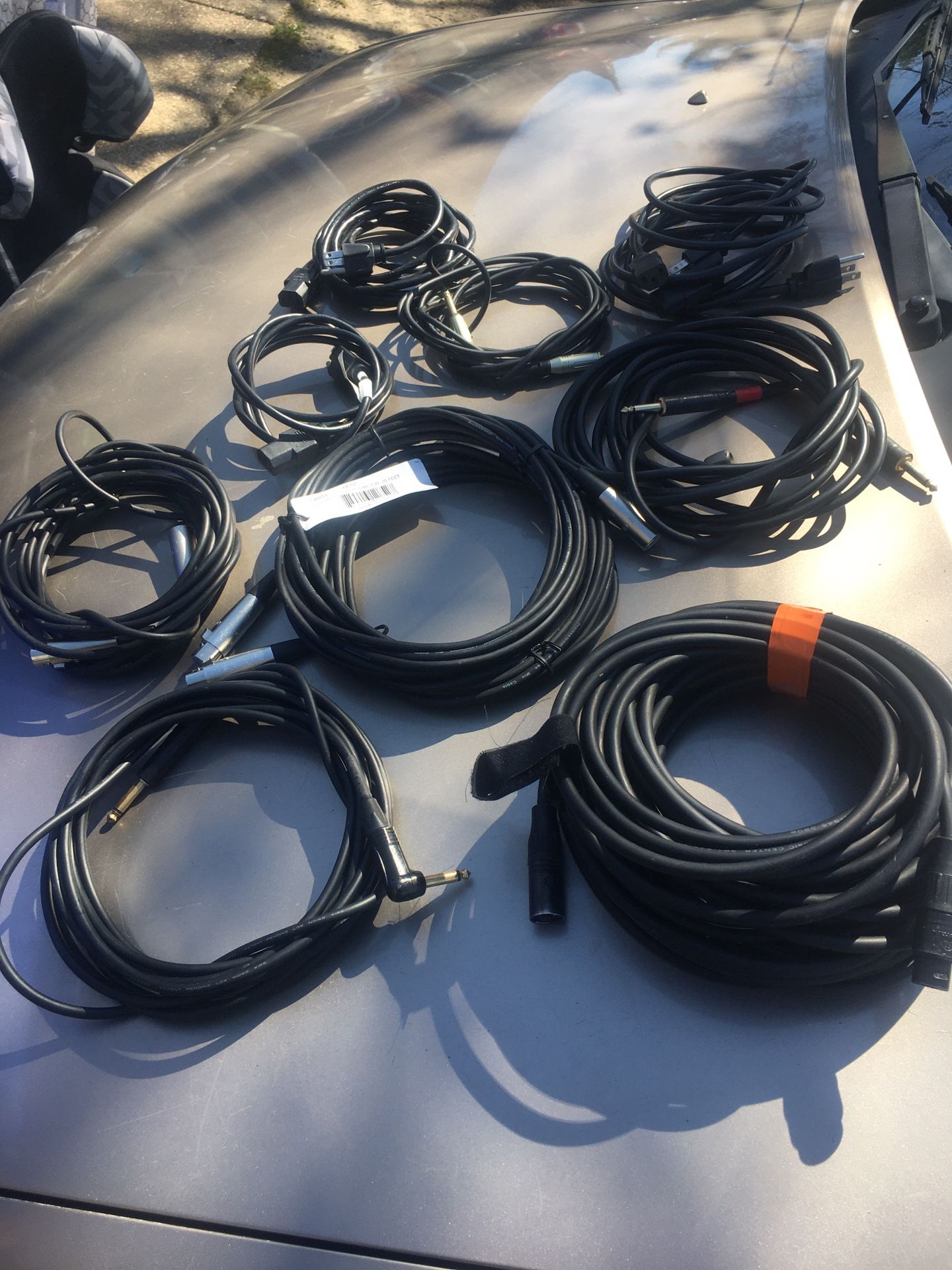 Professional Extra Long Microphone Cables And Guitar Amp Cables Starting $30-$40 Each