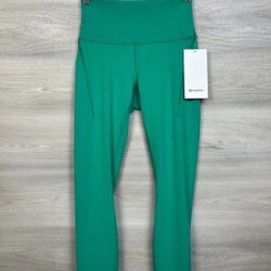 lululemon High-Rise 7/8 Leggings with Pockets Kelly Green Size 4 NWT