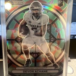 Devon Achane Stained Glass Rookie Card