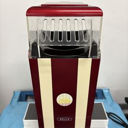 LIKE NEW BELLA 13554 Hot Air Popcorn Maker, Red and White