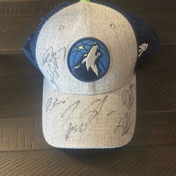 2018 Multiple Signed Timberwolves New Era Cap
