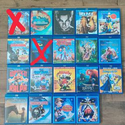 Blu-rays - various titles for children and family ($10 per movie)