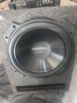 Custom Speaker box with Kenwood Excelon subwoofer and Alpine MRP  M500 amplifier
