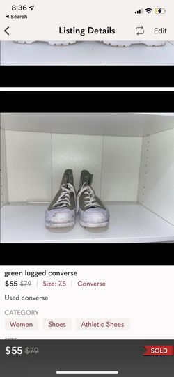 Green Converse Lugged