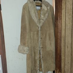 Genuine Wilson's Leather Trench Coat 