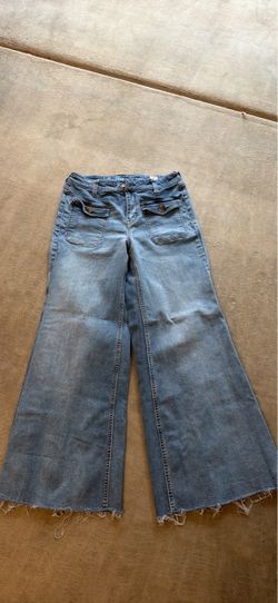 We The People Wide Leg  Jeans with Raw Hem