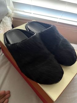 Black Marni slides