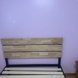 Full bed frame and headboard