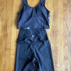 Lululemon Pink Sports Bra & Shorts Set