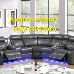 Power Reclining Livingroom Furniture Sectional Couches Sofa 🛋 