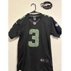 Blk SeaHawks Russell Wilson Nike Jersey 