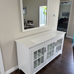 White Console Table And Mirror 