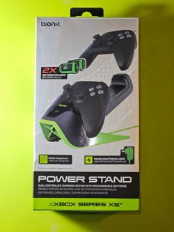 Power Stand Dual Controller Charging System With Rechargable Batteries