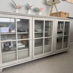 White Washed Coastal Style Cabinet 