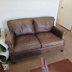 Genuine Leather Loveseat 