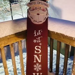 Christmas Decor Wooden Porch Sign