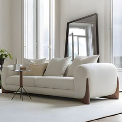 White Luxury Modern Sofa 90”