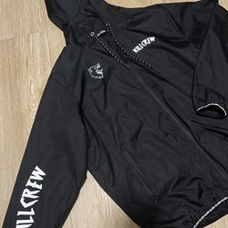 Kill Crew Wolf Quick Dry Windbreaker Black and White - Size M