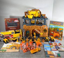 Kids Construction Toy and Book Bundle