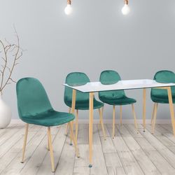 Modern Glass Dining Table Set