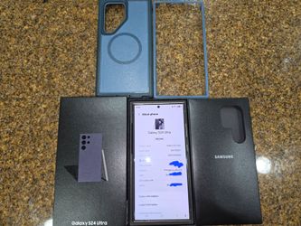 Samsung Galaxy S24 Ultra 256GB *FACTORY UNLOCKED* 12GB (Titanium Violet) with Cover and Glass Screen Protector