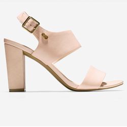 Cole Hann Sz 9.5 Octavia Sandal - Canyon Rose Leather, Blush Pink, Heels