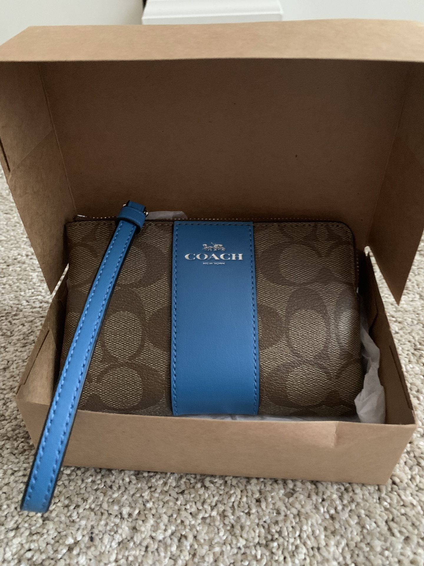 Coach Wristlet brown & blue
