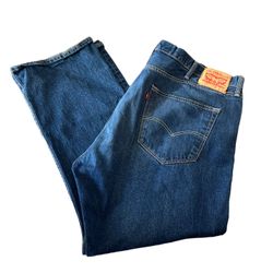 Levi’s 501 Men's Button fly 5 Pocket Blue Denim Straight Leg Jeans size 44 x 30